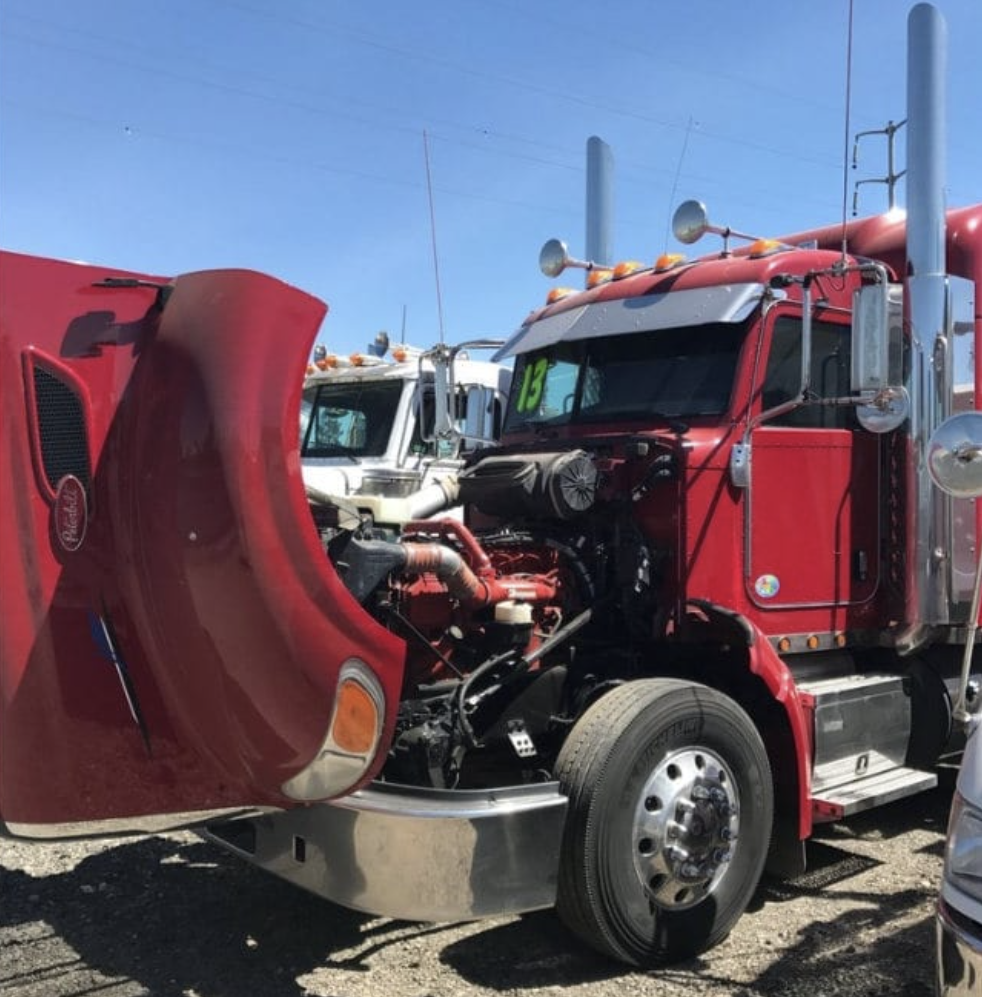 this image shows on-site truck repair in Jamaica, NY